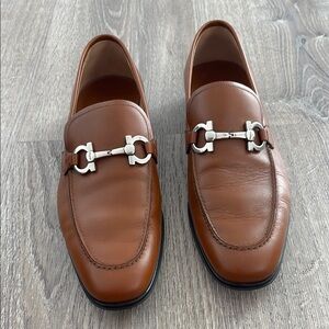 Salvatore Ferragamo Brown Leather Shoes - 9 1/2 EE (Wide)